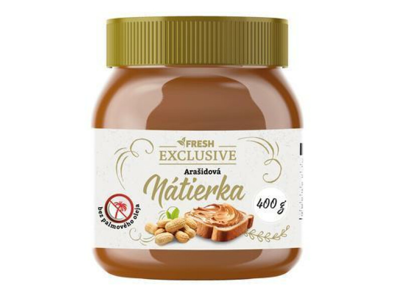 NÁTIERKA ARAŠIDOVÁ 400g FRESH EXCLUSIVE BEZ PALMOVÉHO OLEJA