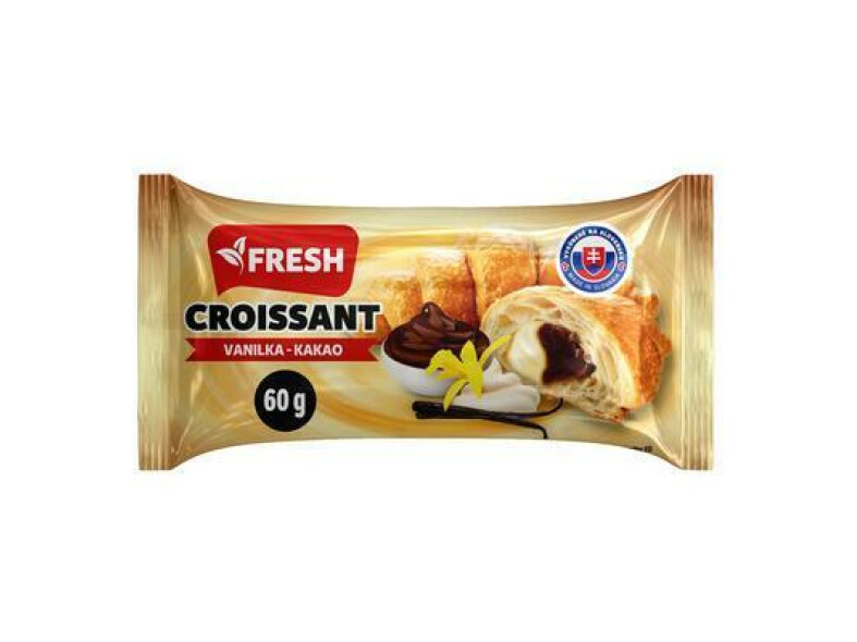 CROISSANT S VANILKOVO-KAKAOVOU NÁPLŇOU 60g FRESH